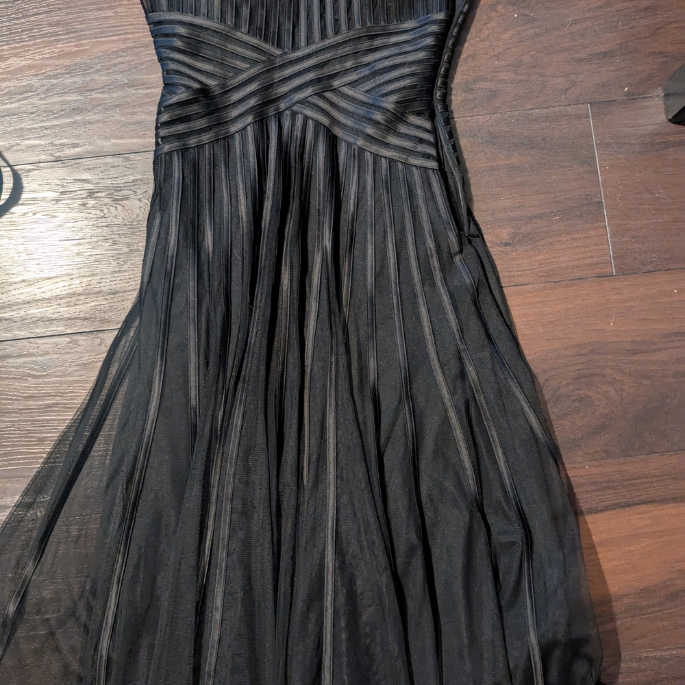White House Black Market Strapless Black Dress